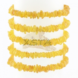 Raw unpolished amber chips bracelet